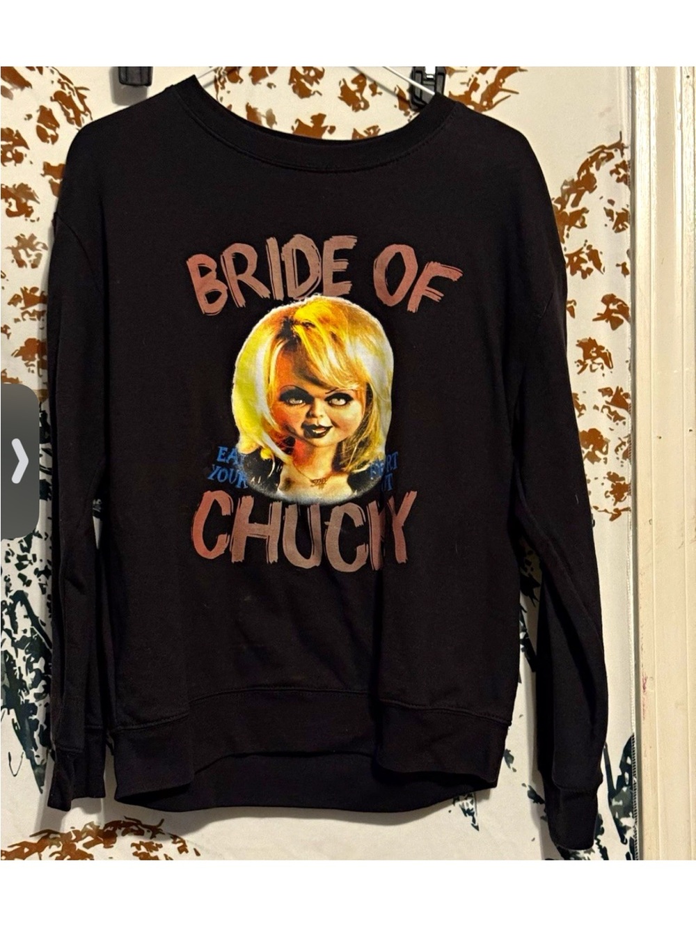 Bride of Chucky Graphic Sweatshirt - Black Size L